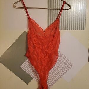 Vintage 1980s Coquette High Cut Bodysuit Lingerie